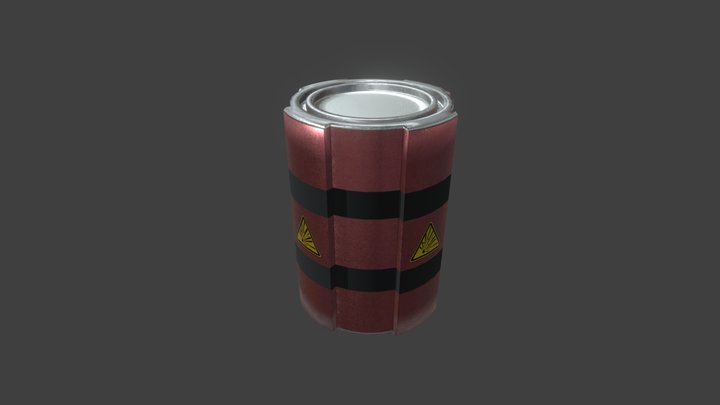 Explosive Barrel 3D Model