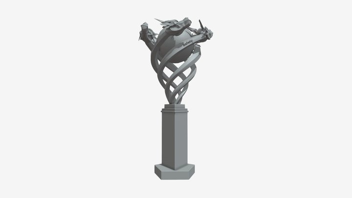 Acronis Cyber Dragon Trophy 3D Model