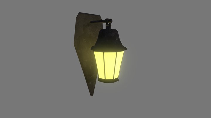 Medieval Wall Lamp 3D Model