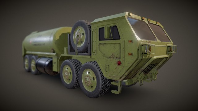 Military Fuel Tanker 3D Model