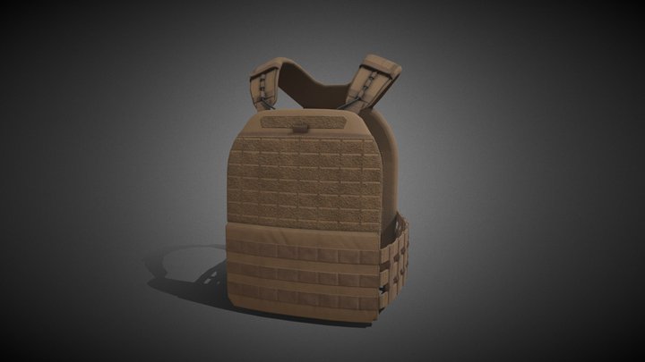 Plate Carrier Coyote 3D Model