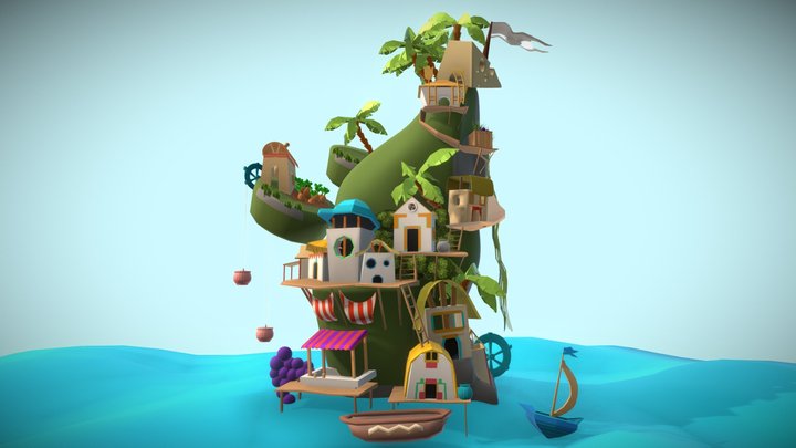 Island Paradiso 3D Model