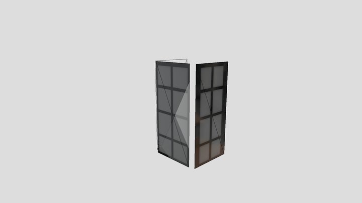 Telephone booth game object 3D Model