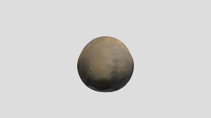 single small palm-sized river stone 3D Model