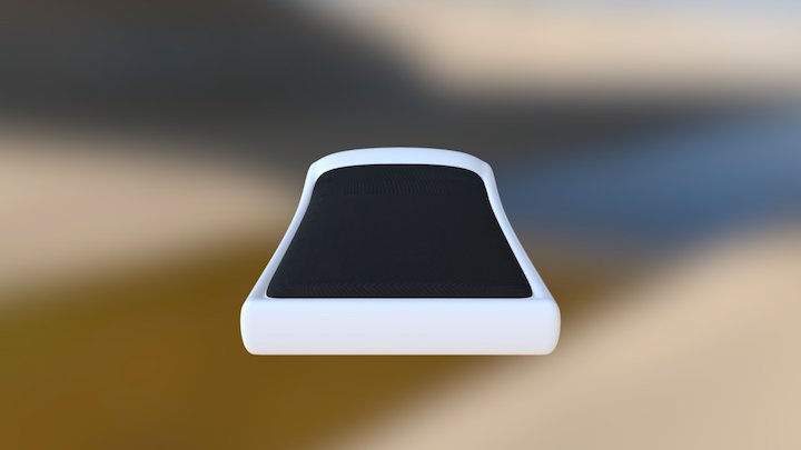 Sci-Fi Bed White 3D Model