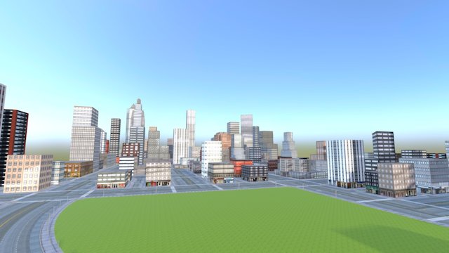 Low Poly City (Mobile Optimized) - DAY PREVIEW 3D Model