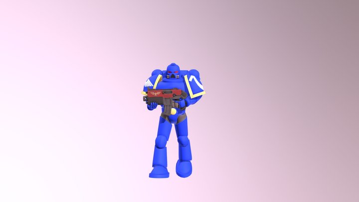 Ultramarine w/ bolter 3D Model