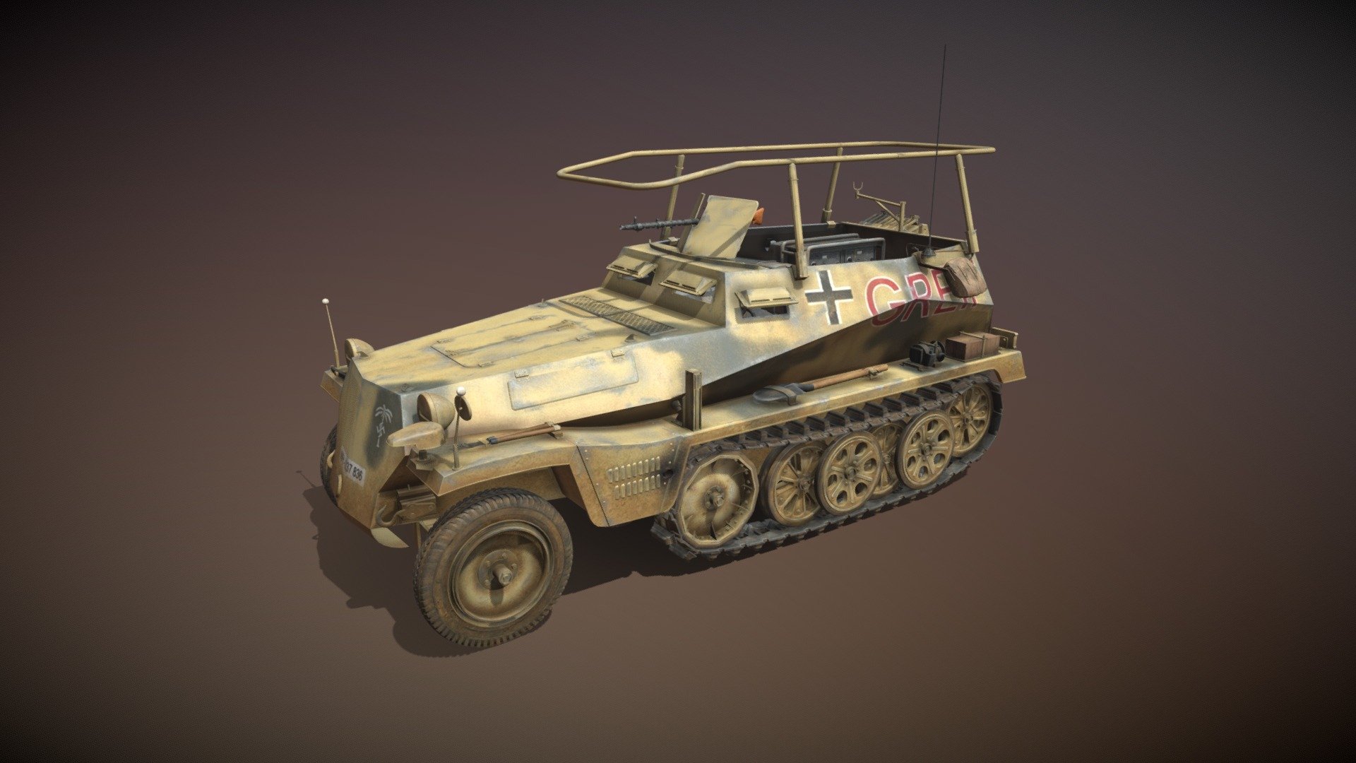 SD.KFZ 250/3 - Greif - Command variant - Buy Royalty Free 3D model by ...