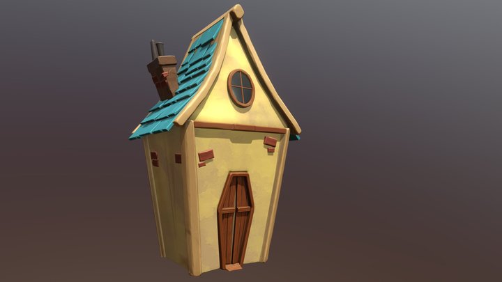 a small stylized house 3D Model