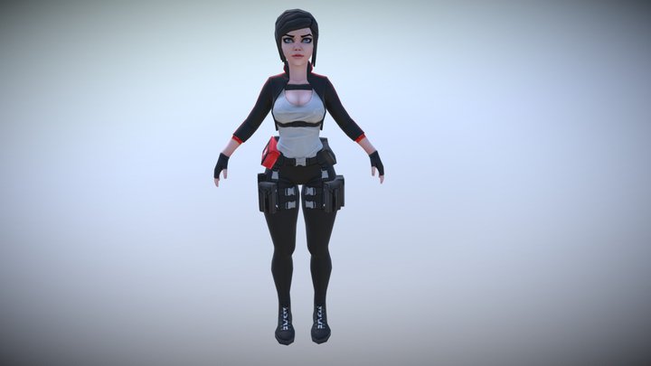 Lily - Game Character - Low Poly Female 3D Model