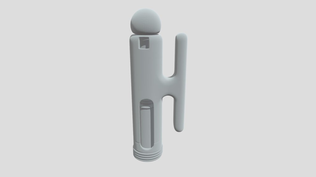 Blue H-shaped injector