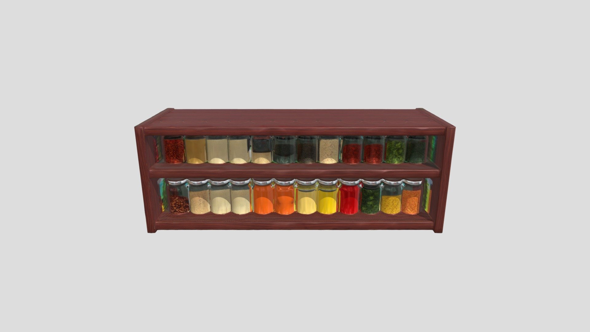Wall mounted spice rack shelf - 3D model by utkubagdas [c62add2 ...