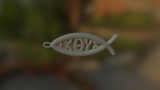 Christian Fish Pendant 3D Model