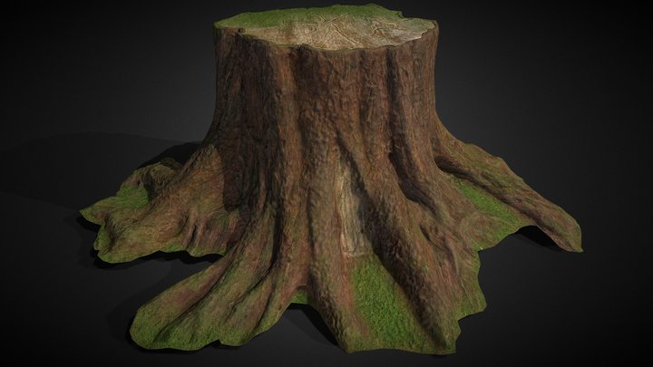 Tree Stump 001 3D Model