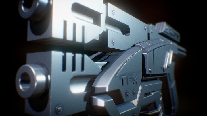 Asset pistol predator 3D Model