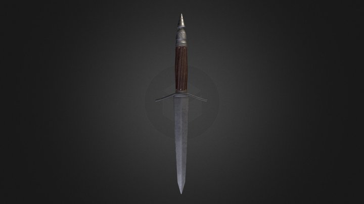 Medieval Dagger (Game Ready) 3D Model