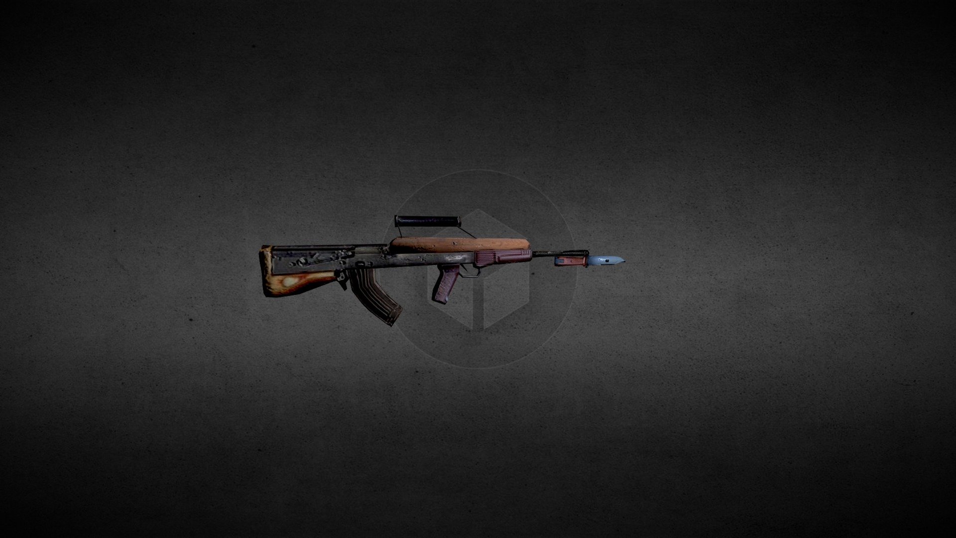 Polish BOZ Karibinek experimental rifle low poly