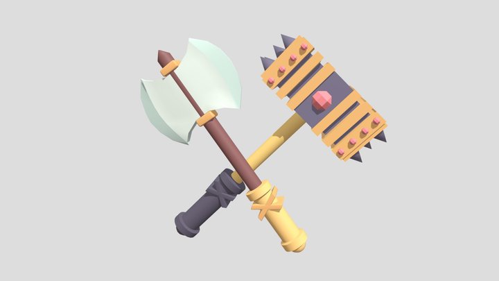 Axe and Hammer 3D Model