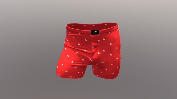 Men's boxers color 016a 3D Model