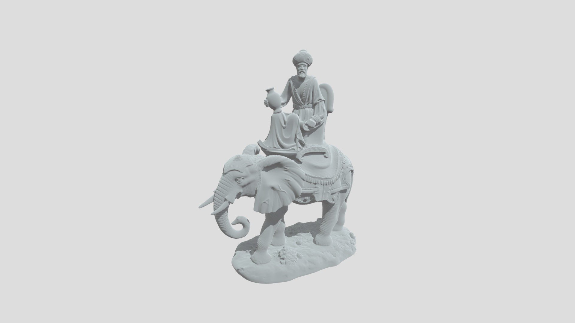 Emperor on Elephant - 3D model by icabaleaba98 [c633d99] - Sketchfab