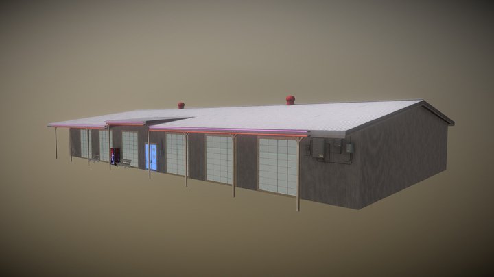 Warehouse Interior & Exterior | Detailed 3D – Modello 3D gratuito STL