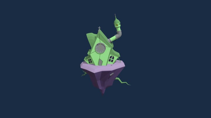Spooky Church 3D Model