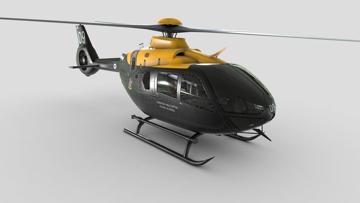 H135 Helicopter 3D Model