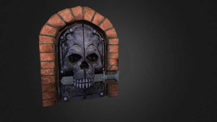 Door 003 Low Skull Door V4 3D Model