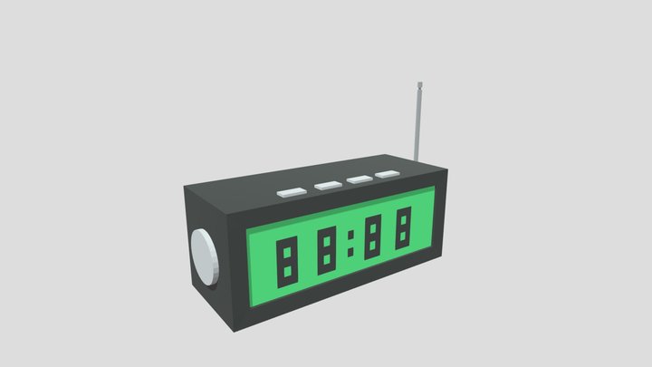 Digital alarm clock 3D Model