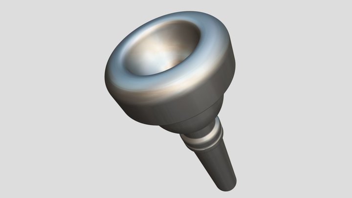 Conn 7CW cornet mouthpiece rendering 3D Model