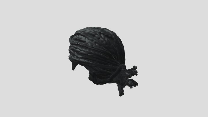 Braided Tied-back Short Hair 3D Model
