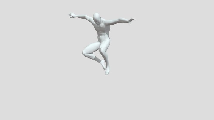hombre salto 3D Model