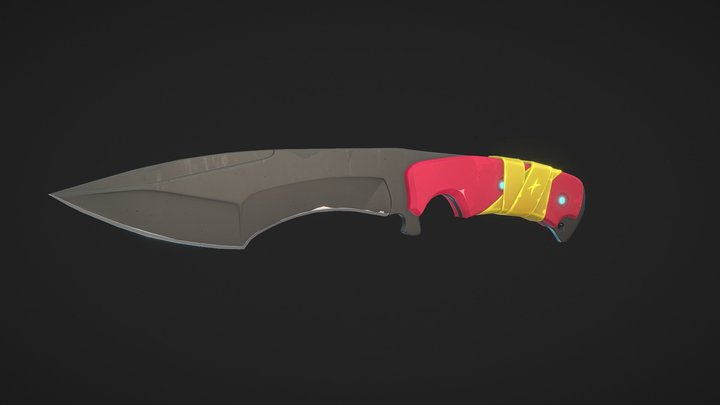 Knife Stylized 3D Model