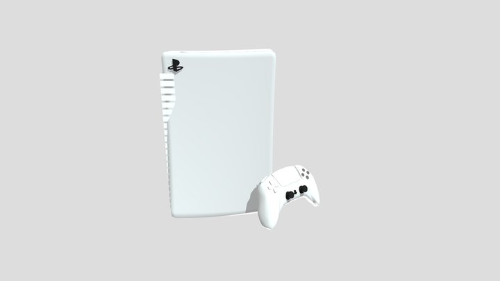 playstation 5 with dualsense 3D Model
