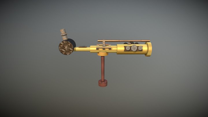 Steampunk Telescope 3D Model