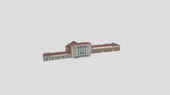 Railway Station Chervona 3D Model