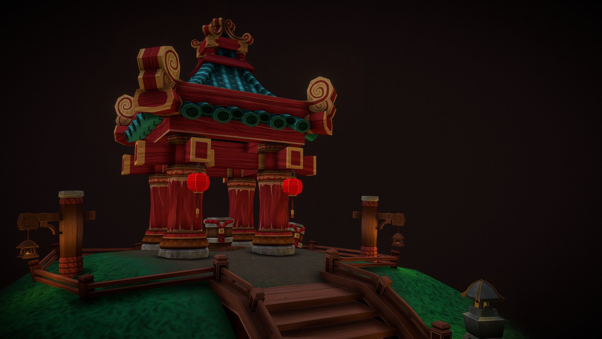 Mists Of Pandaria Inspired Environment - 3D Model By Mitchell Trytell ...