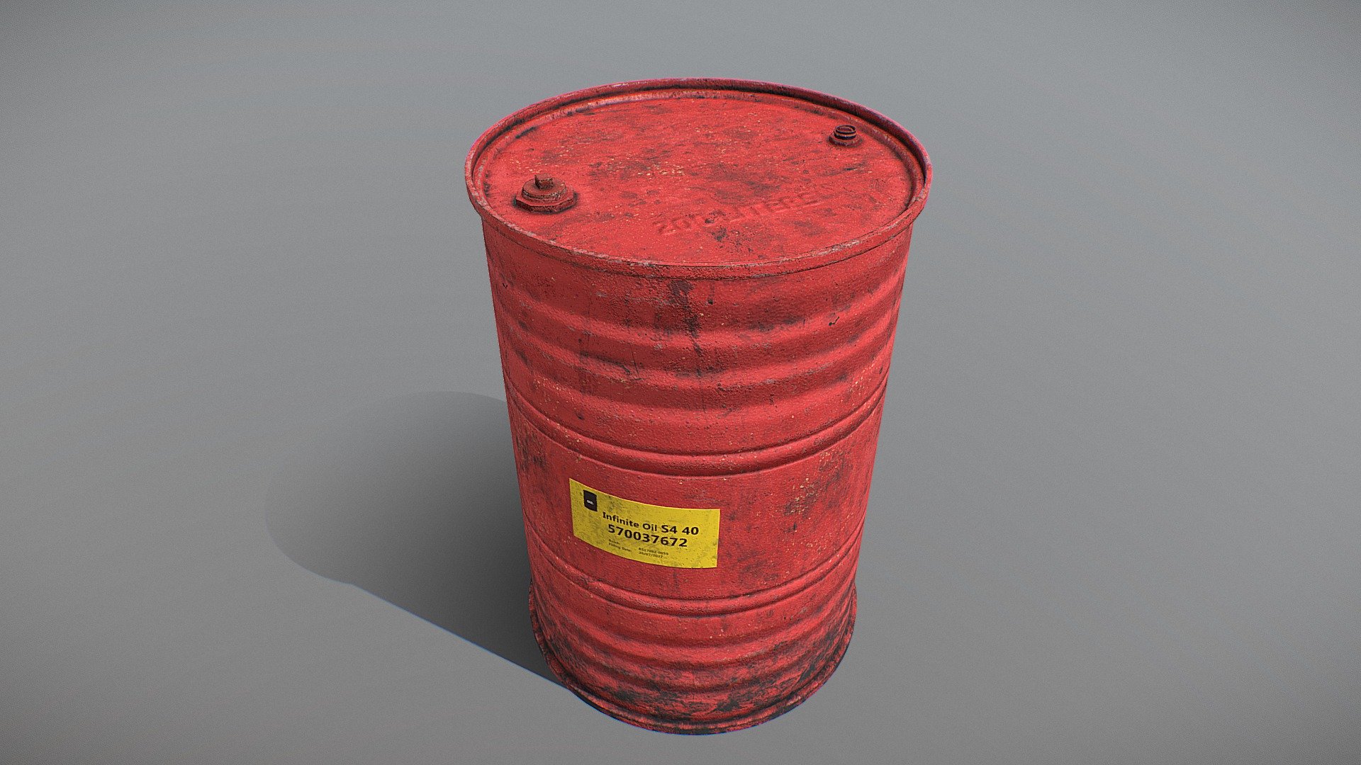 Low Poly Barrel 12