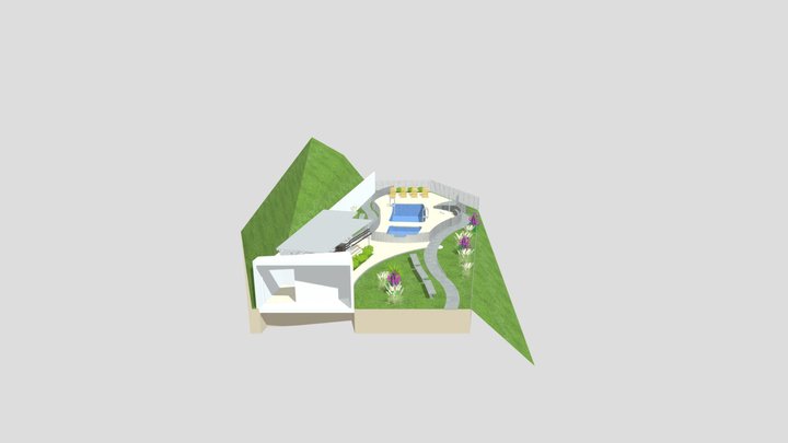 Proyecto Parque Mirador - Piscina y Area Comun 3D Model