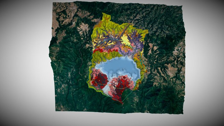 Geología De La Cuenca Del Lago De Atitlán 3D Model