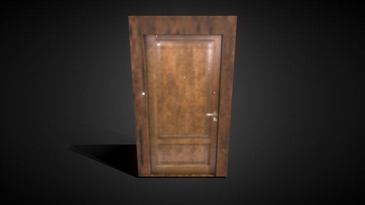 Old door ps1 style 3D Model