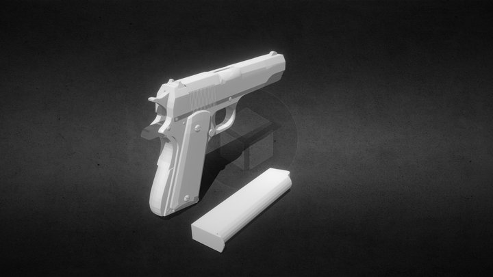 Gun М1911 Colt 3D Model