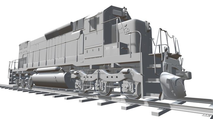Train Locomotive 3D Model