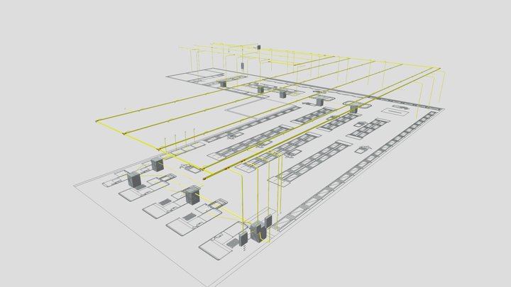 Projeto Elétrico - Supermercado Ki Preço 3D Model