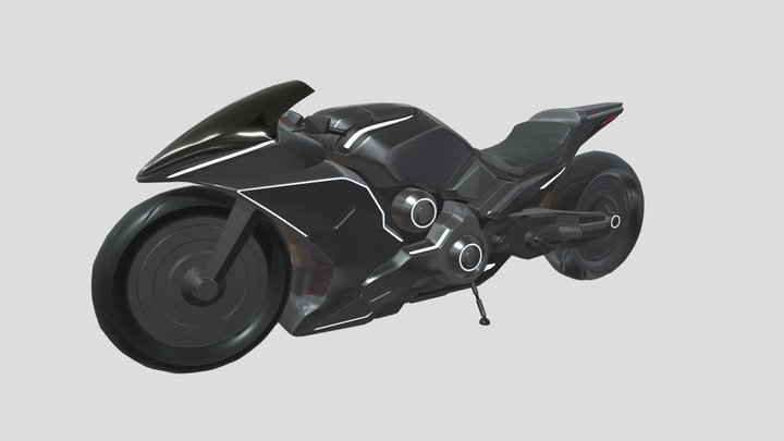 Futuristic motorycle 3D Model