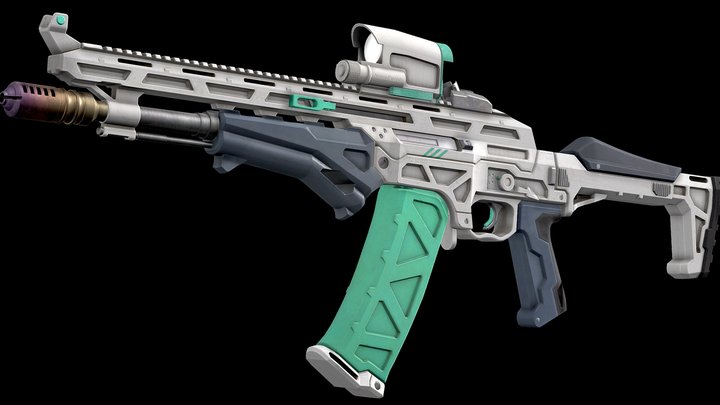 Futuristic AK 3D Model