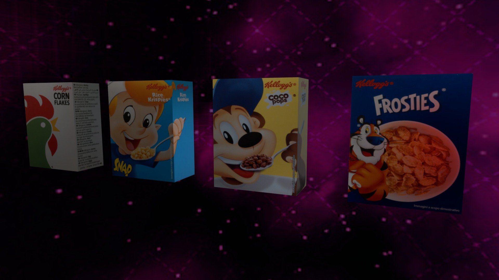 Multi Pack Cereal FBX Low Poly FREE