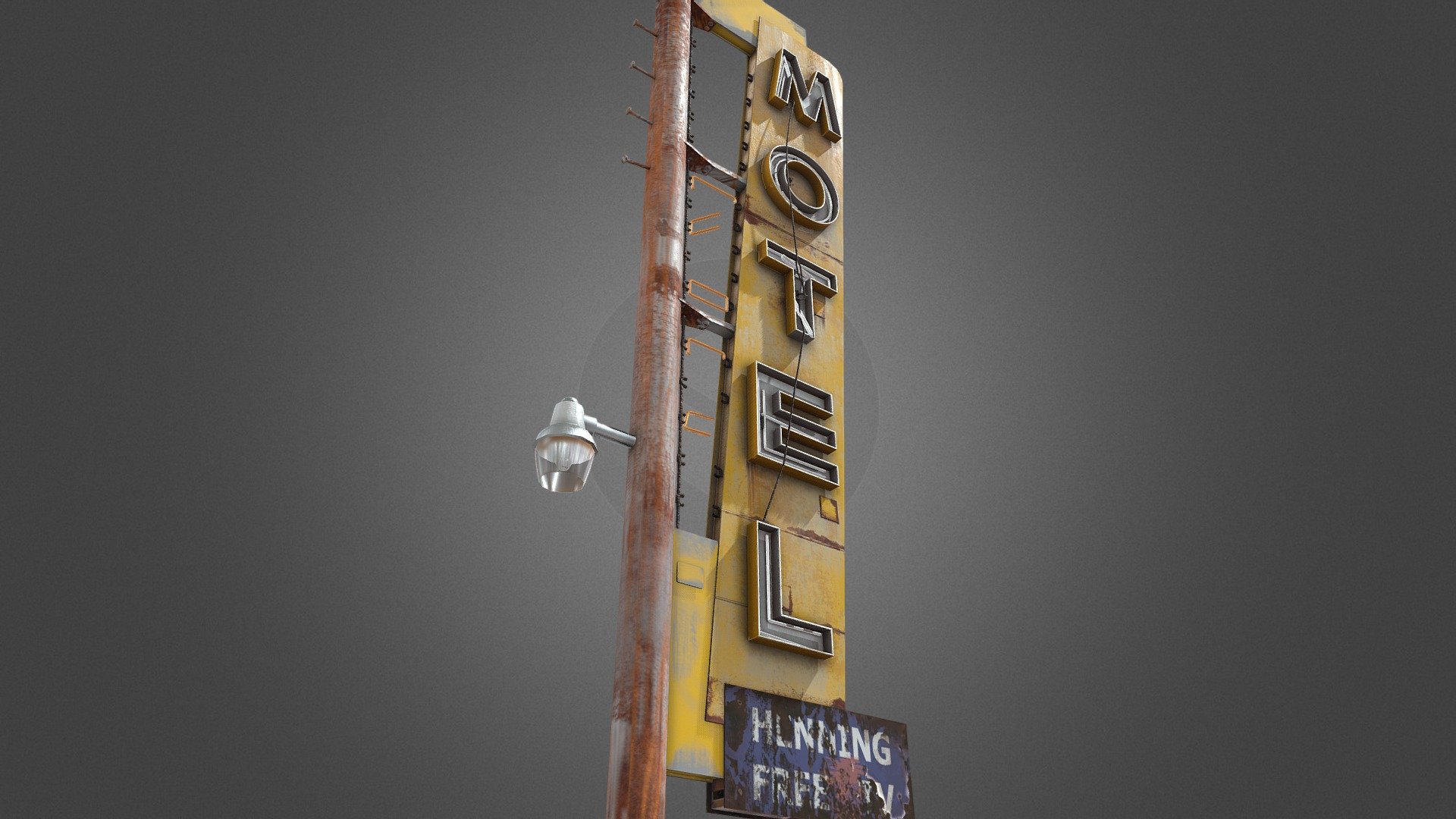 Mojave Motel Sign Download Free 3D model by aocrisan