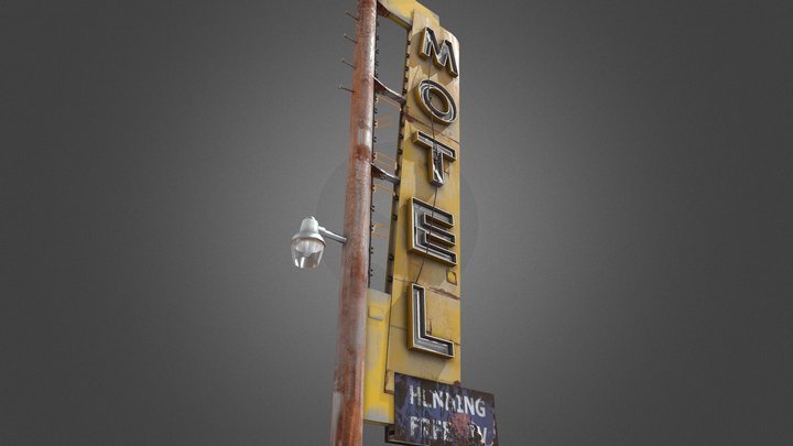 Mojave Motel Sign 3D Model