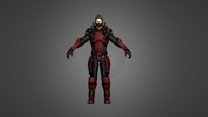 Fortnite Fan Art: Cyber Ninja 3D Model
